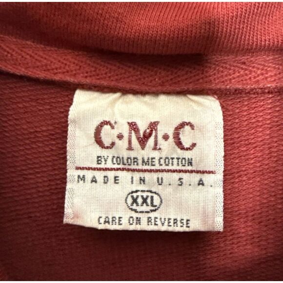 CMC Color Me Cotton Long Plus Size 2X Red Jacket Zip Sweatshirt Long Womens - Picture 4 of 12